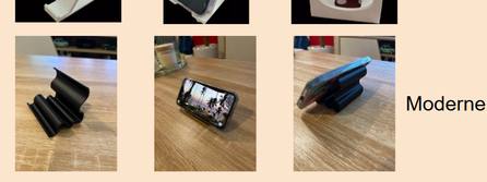 Support de téléphone imprimé en 3D, modèle moderne